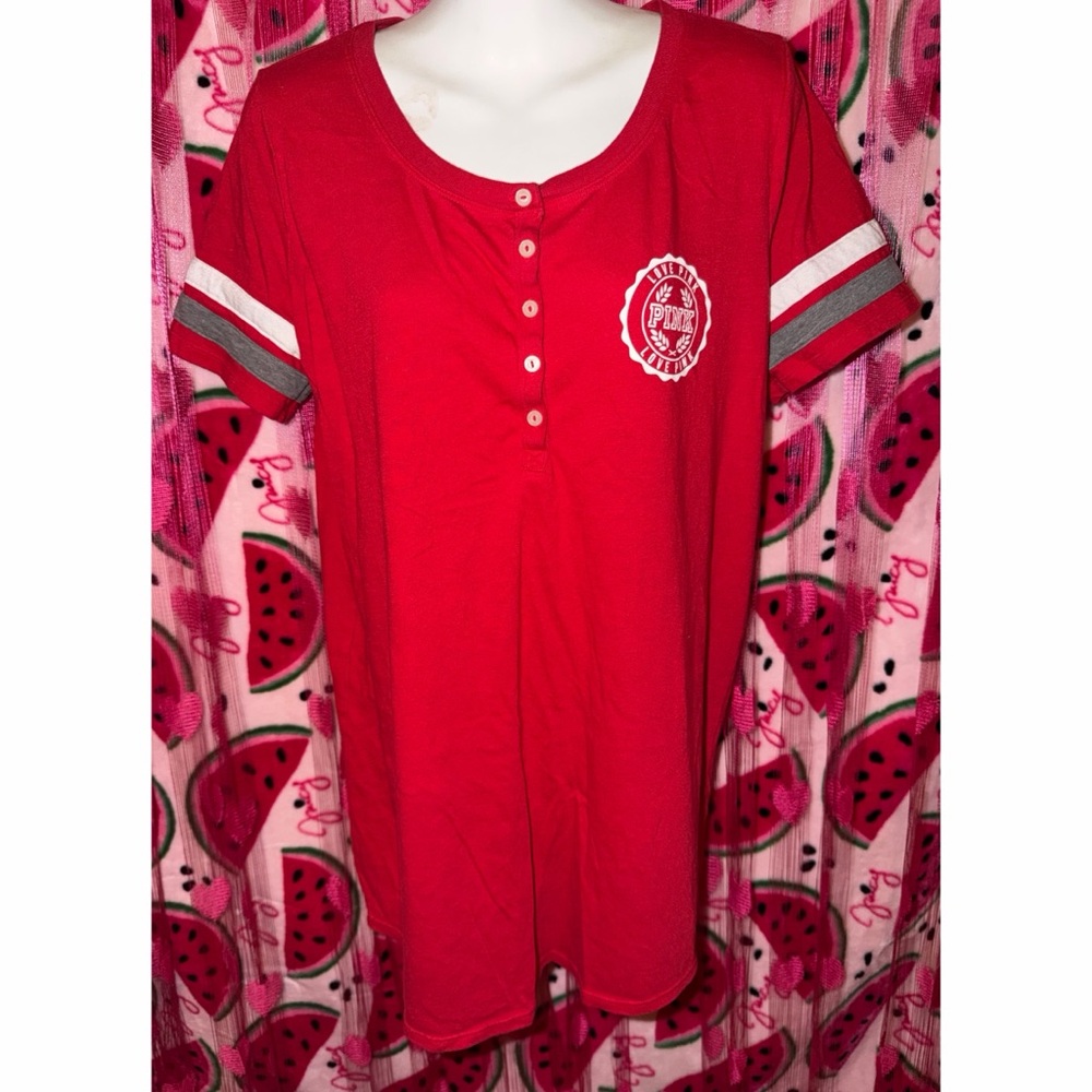 ❤️ PINK Victoria's Secret Coffee Graphic Nightgown